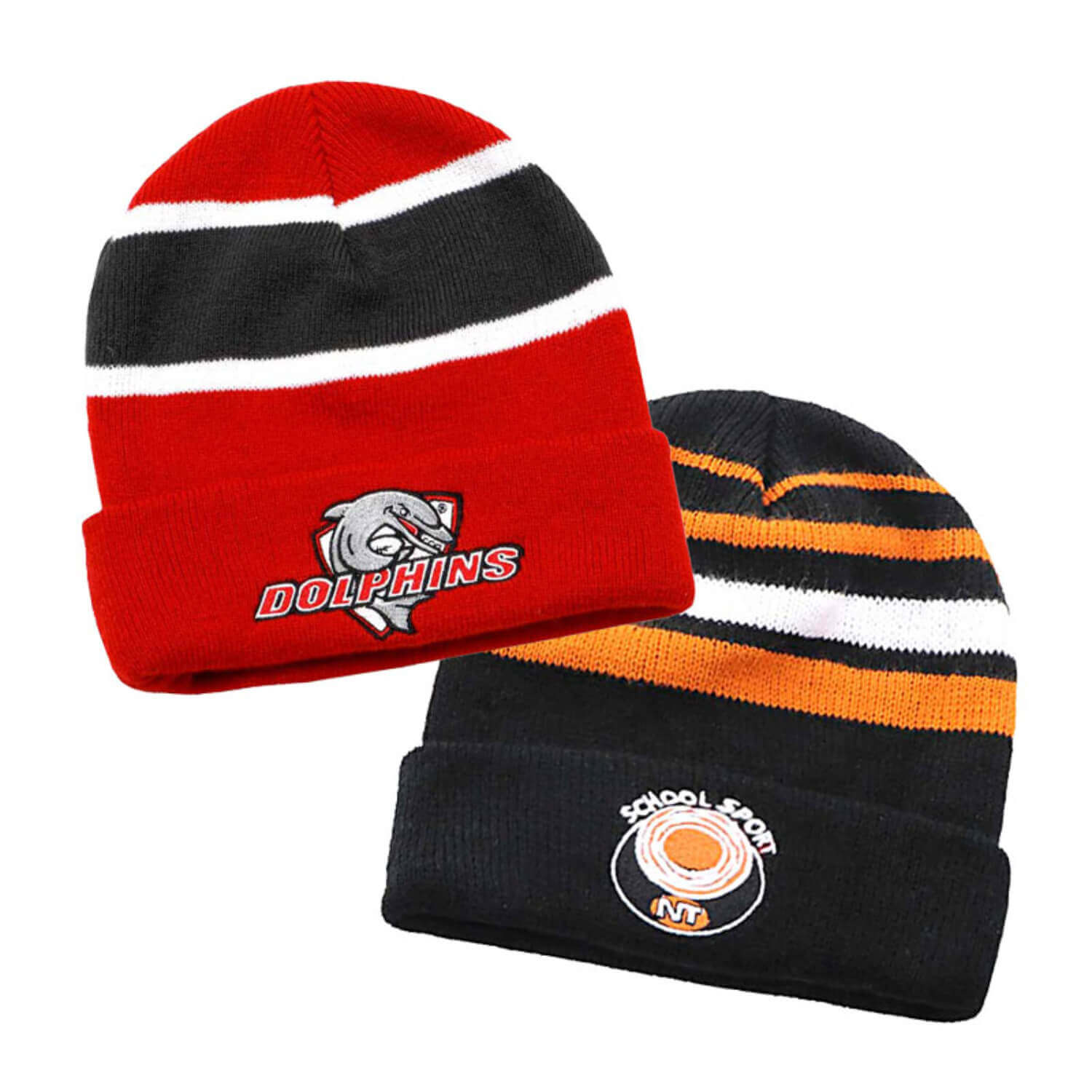 Custom Knitted Roll-up cuff Beanie