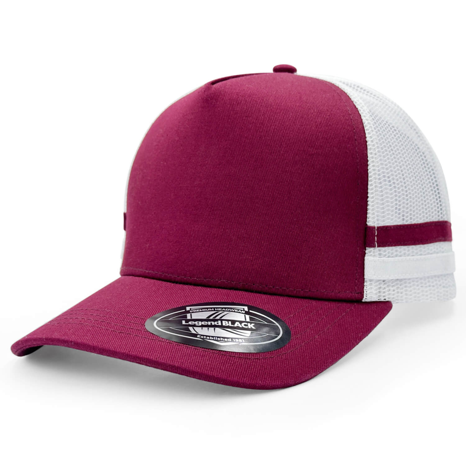Maroon/White