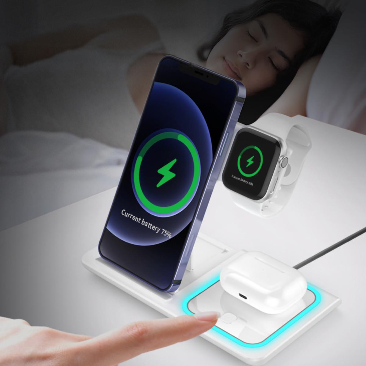 15W Barkway 3 in 1 Fast Wireless Charger - Image 11