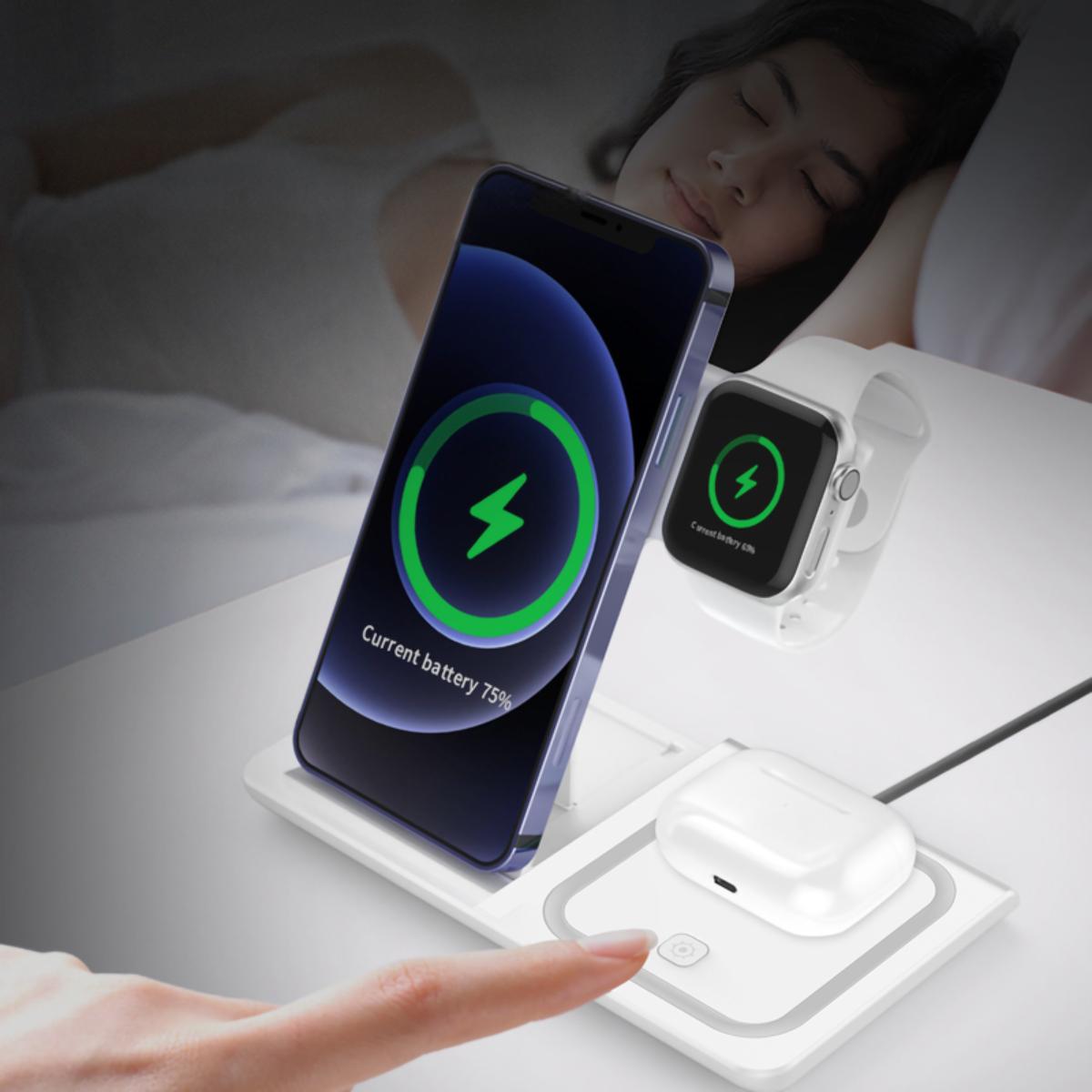 15W Barkway 3 in 1 Fast Wireless Charger - Image 12