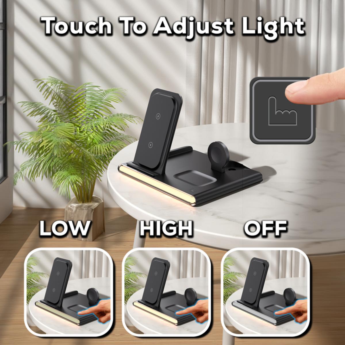 15W Shefford 3 in 1 Fast Wireless Charger - Image 9