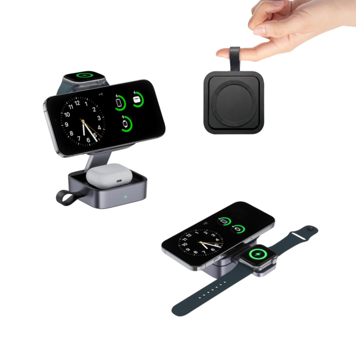 15W Watergate 3 in 1 Magnetic Wireless Charging Station - Image 6