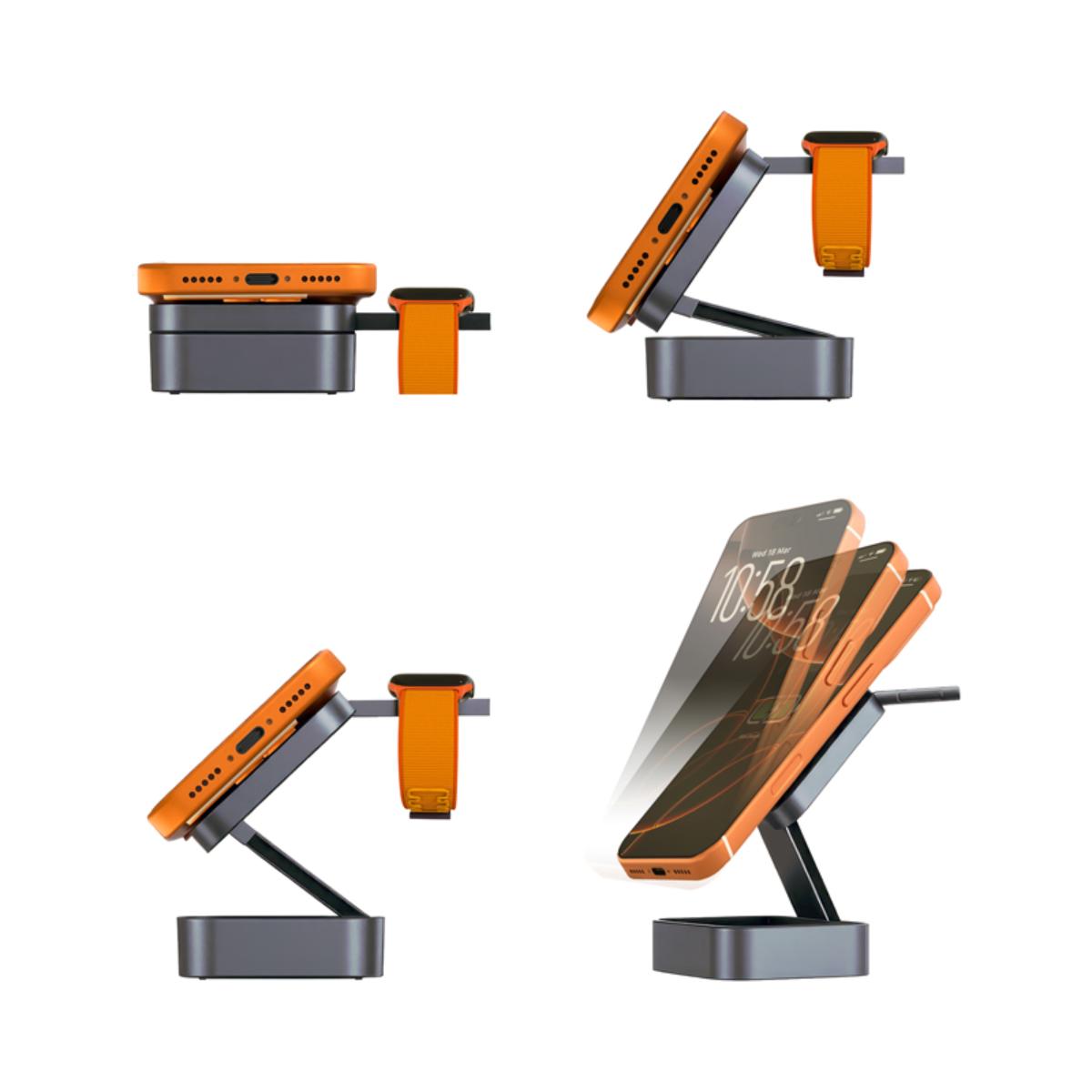 15W Watergate 3 in 1 Magnetic Wireless Charging Station - Image 7